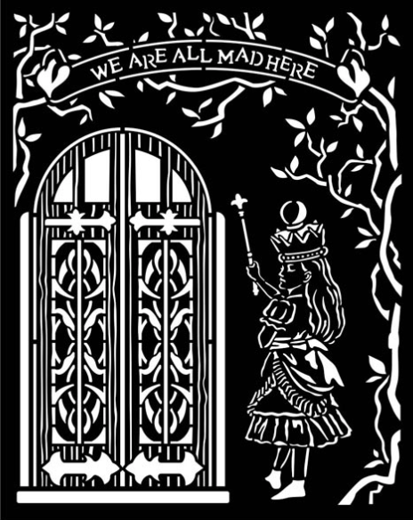 Stamperia dikke stencil-Alice Door